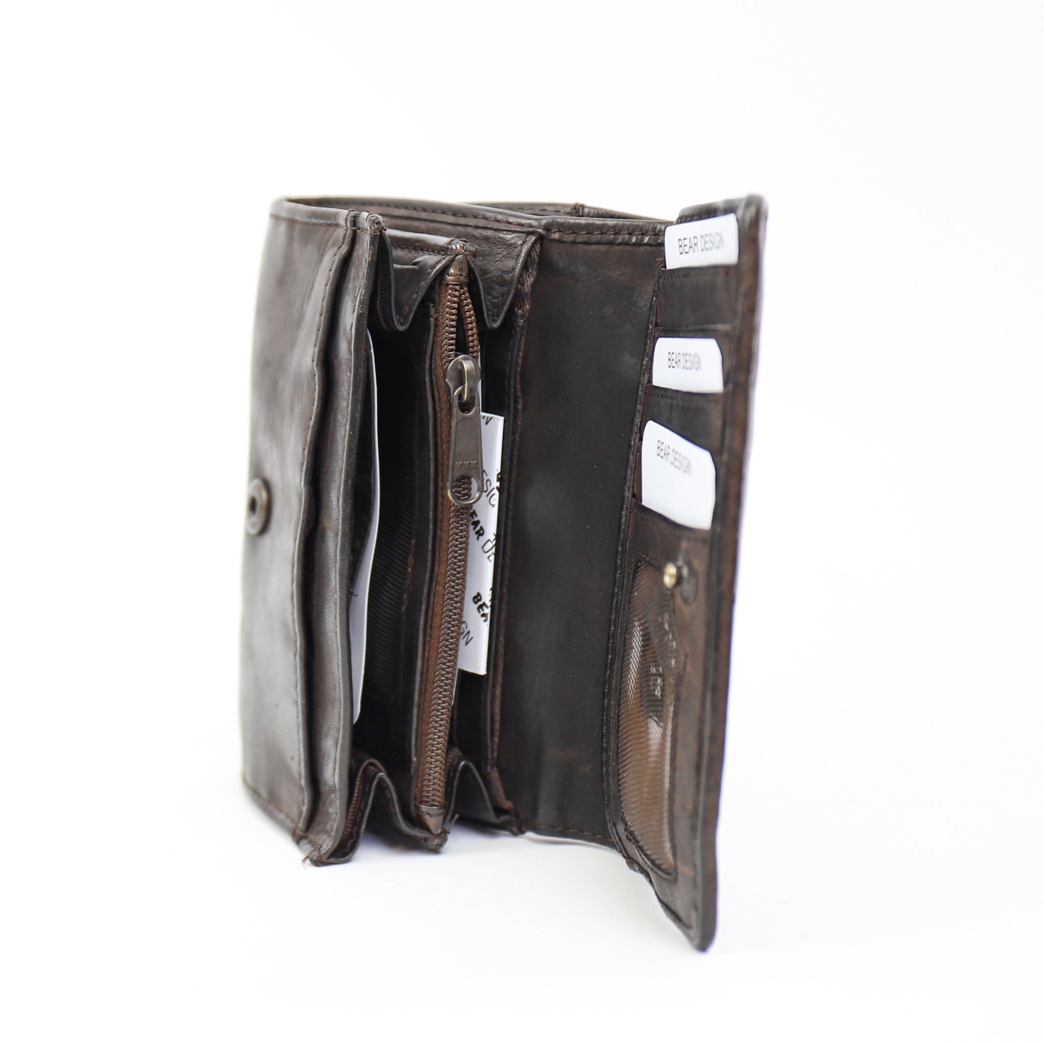 Wrap wallet 'Flappie' dark brown - CL 15572