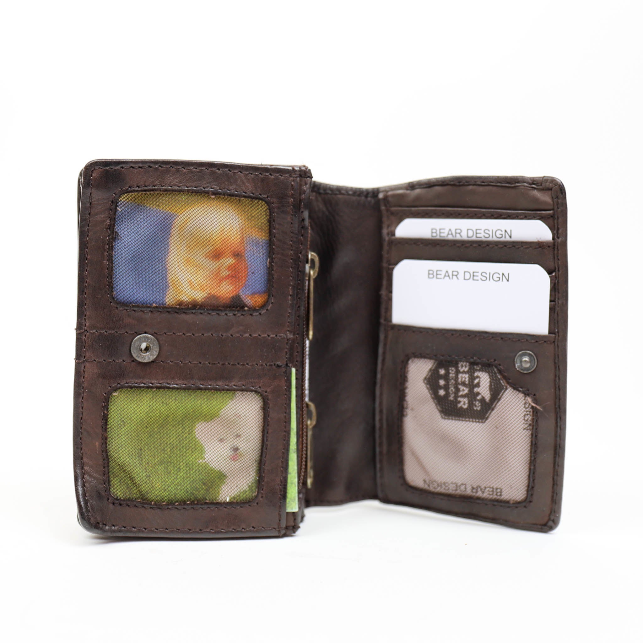 Wrap wallet 'Nina' dark brown - CL 16212