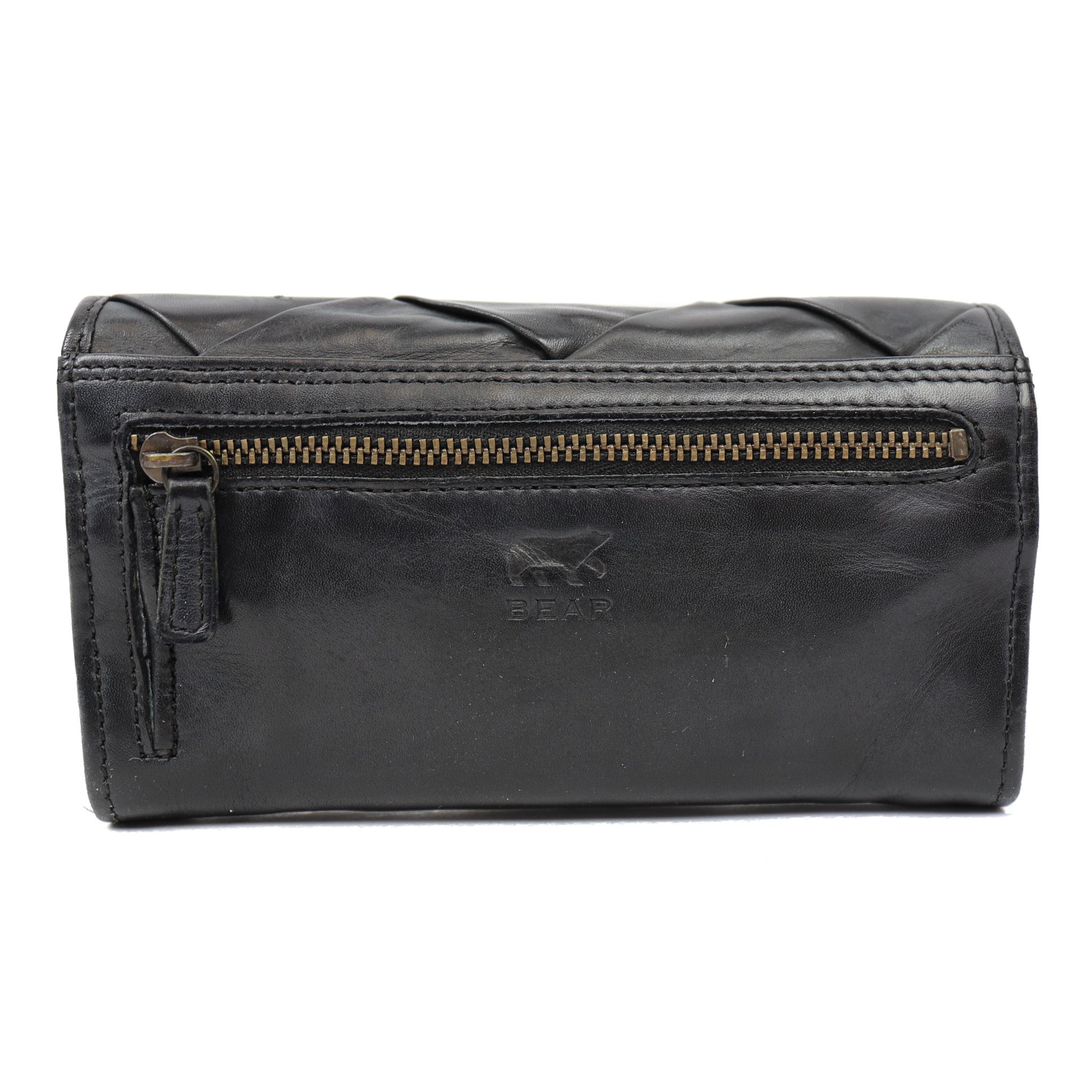 Wrap wallet 'Noor' black braided - CL 18994
