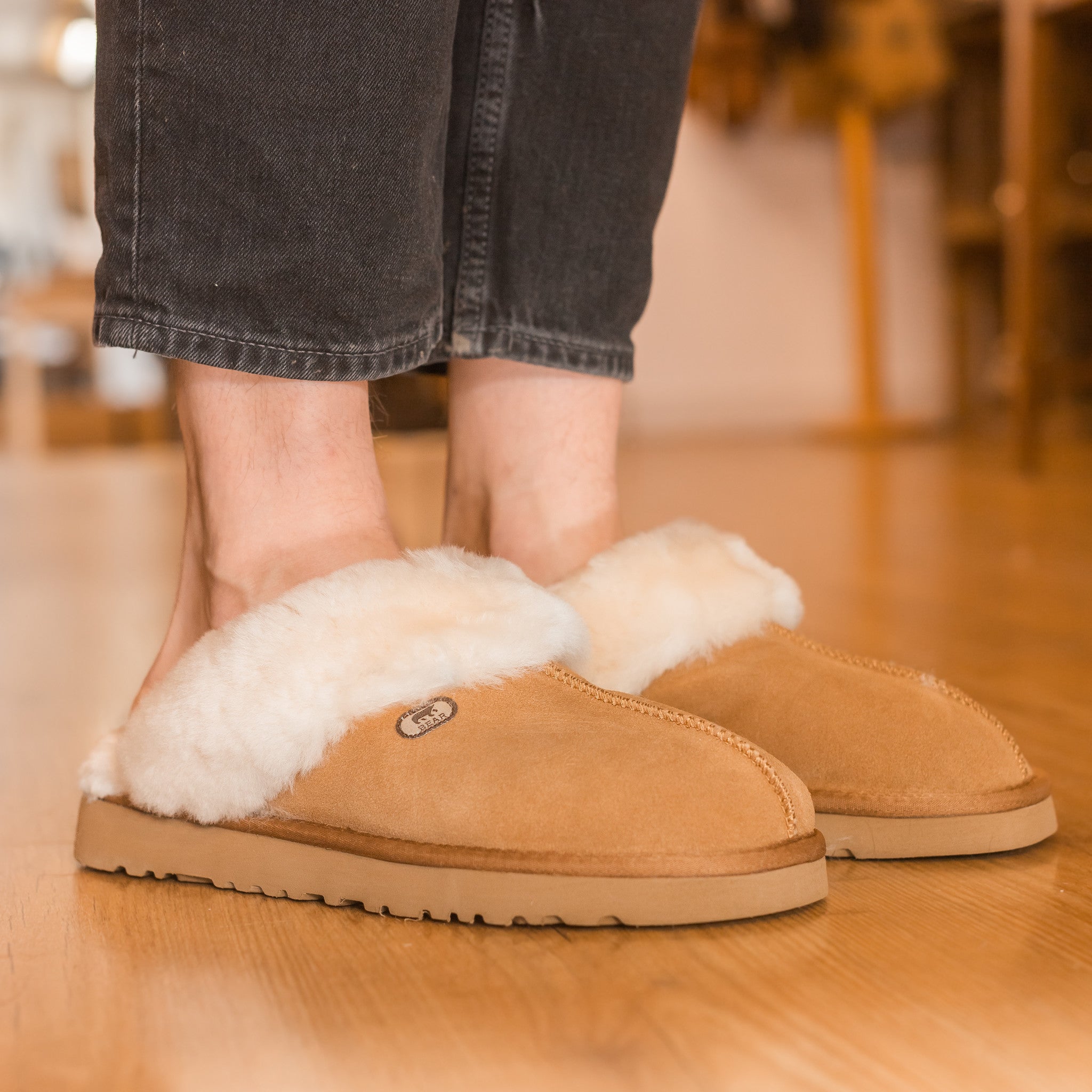 Slippers 'Teddy' beige