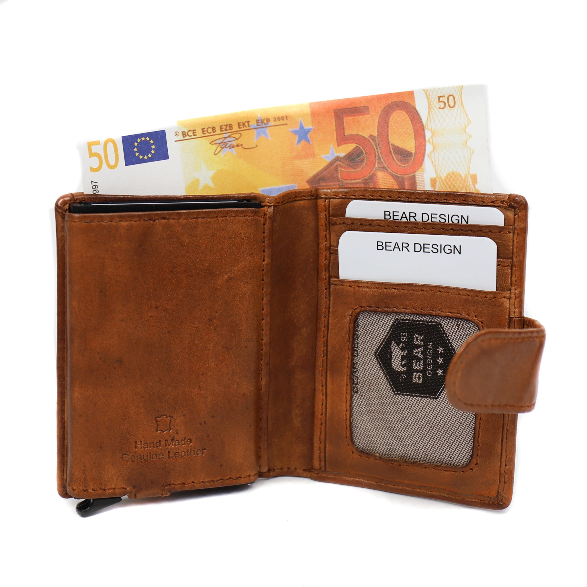 Card holder 'Kris' cognac - Cl 15253