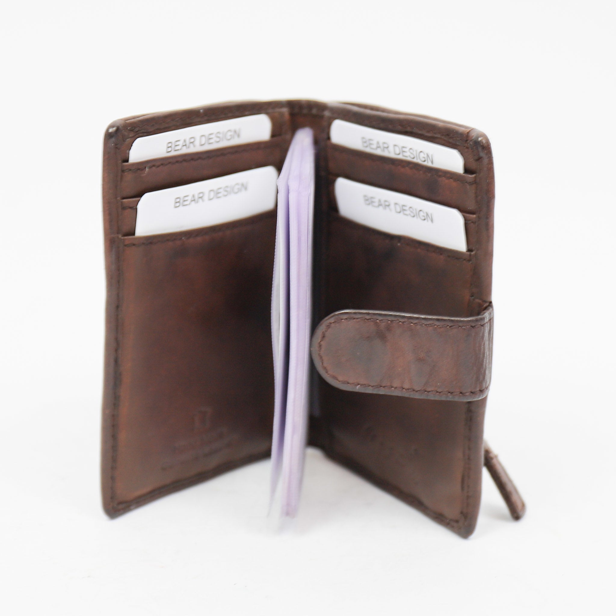 Card folder 'Vic' dark brown