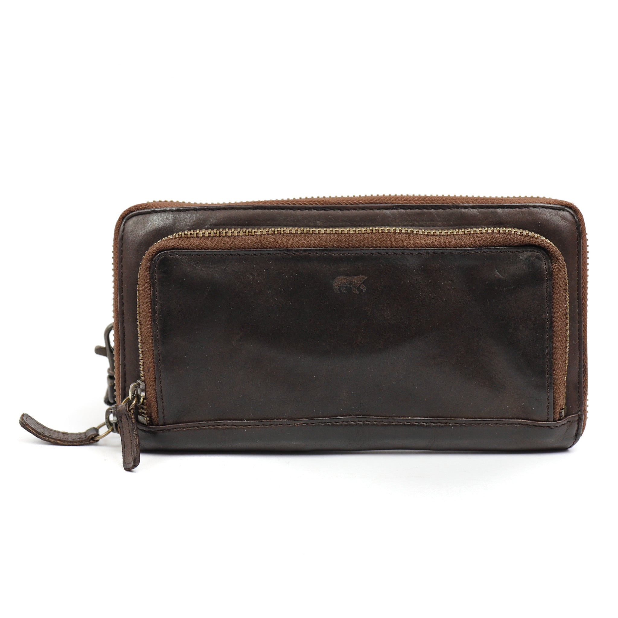 Zipper wallet 'Isa' dark brown - CL 14851