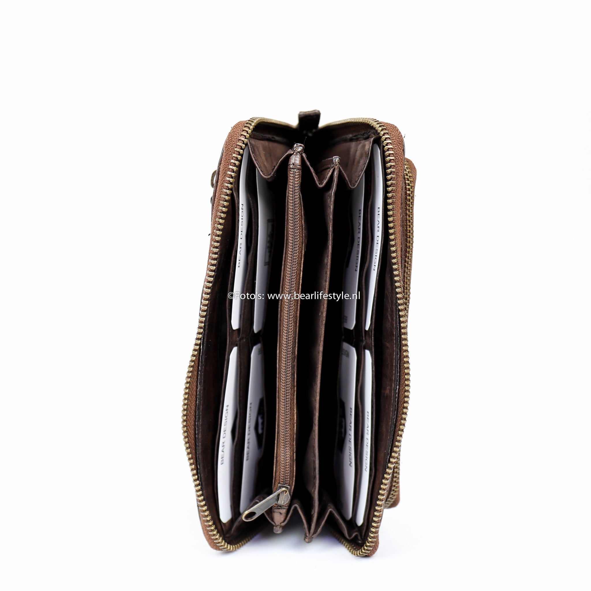 Zipper wallet 'Isa' dark brown - CL 14851