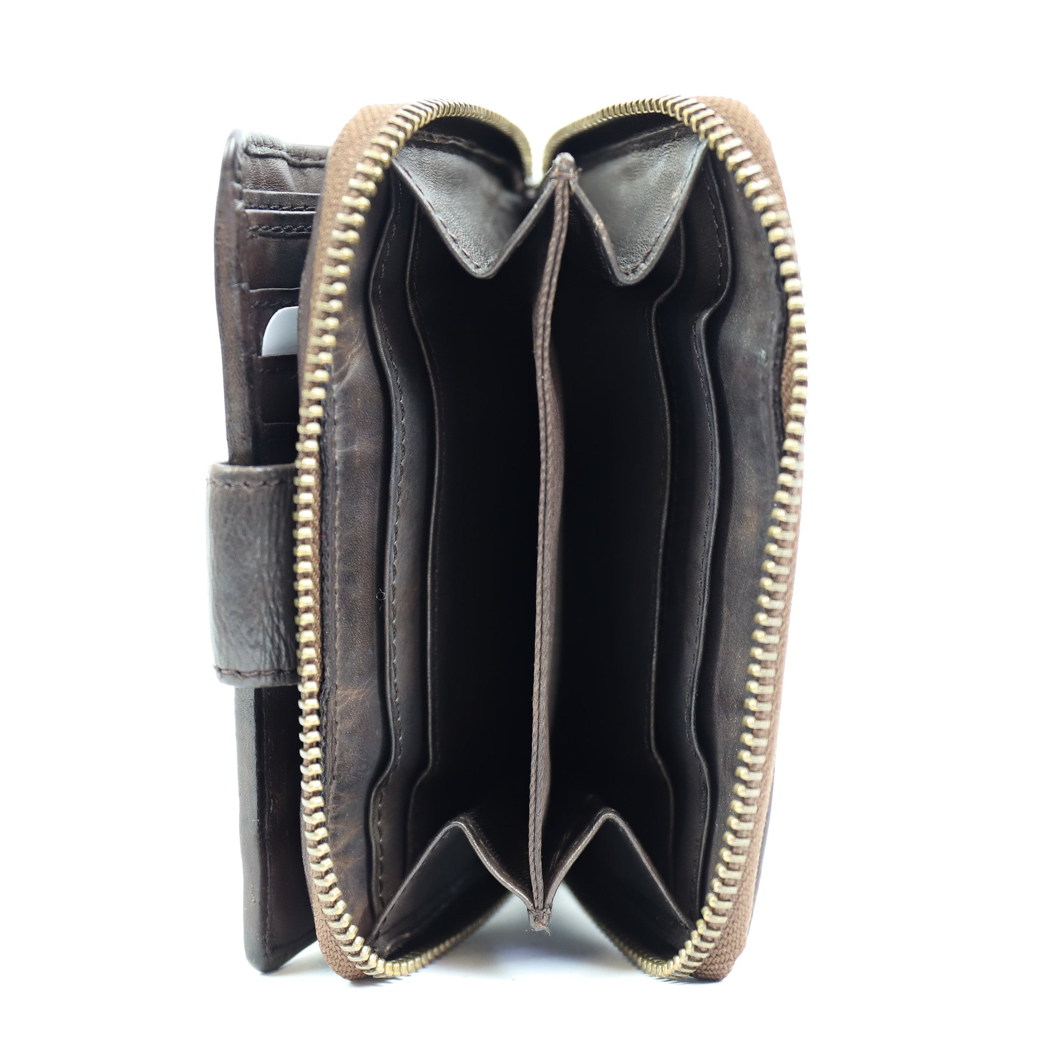 Zipper wallet 'Loet' dark brown - CL 13550