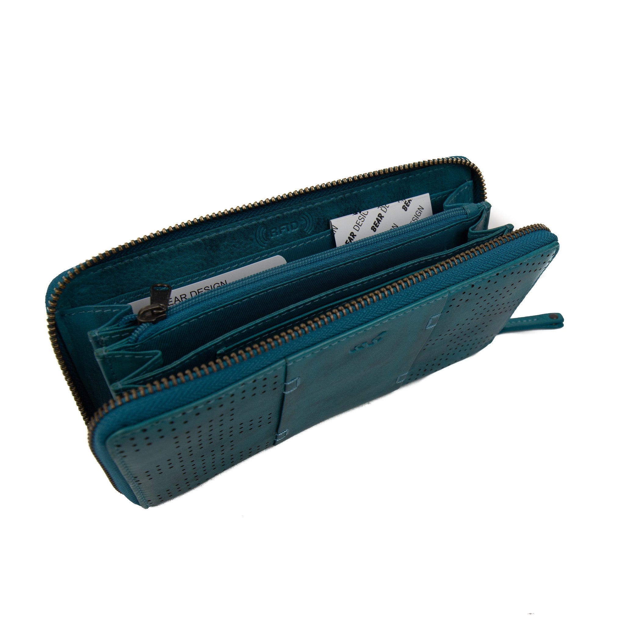 Zipper wallet 'Mirte' aqua - CL 18207