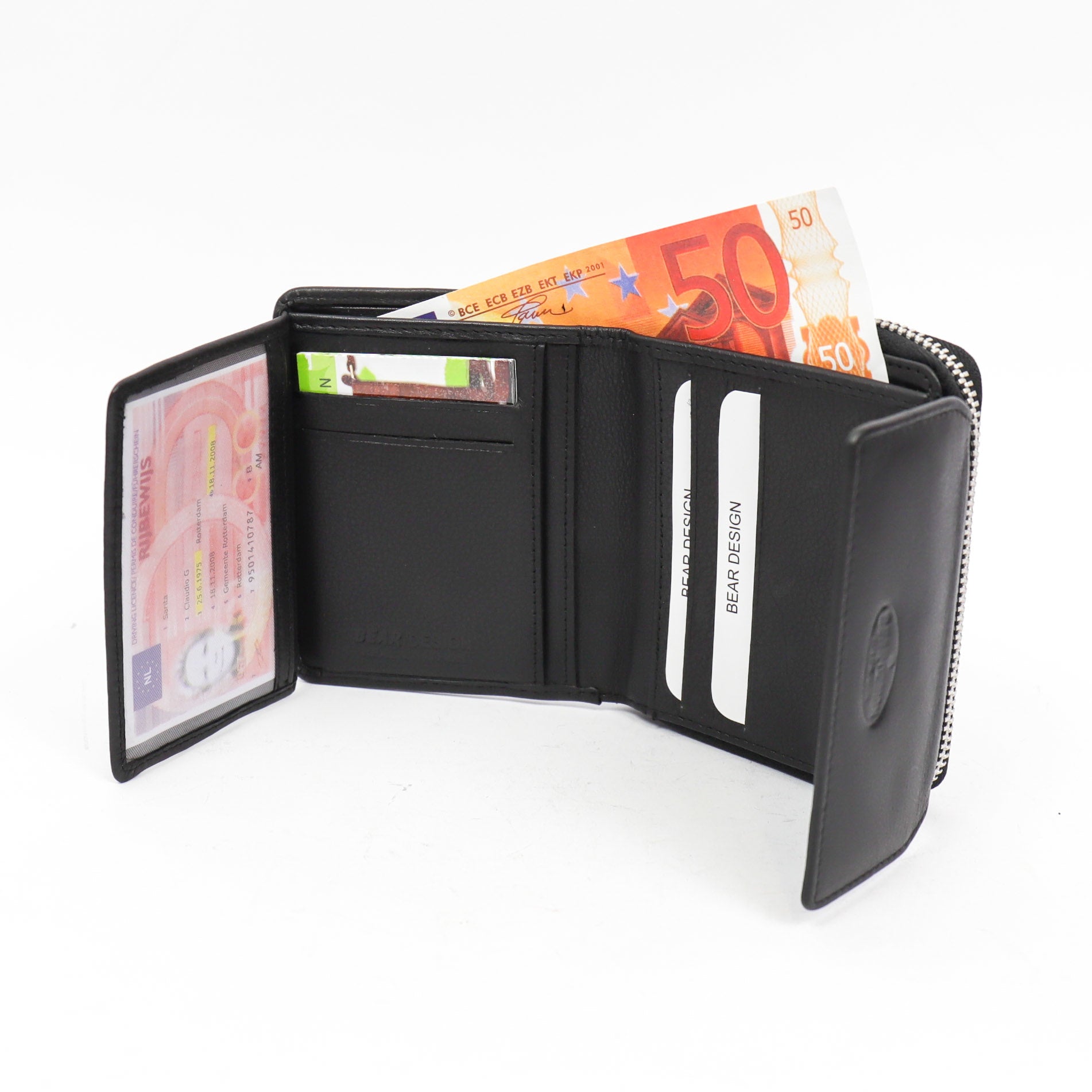 Zipper wallet 'Britt' black - FR 9490
