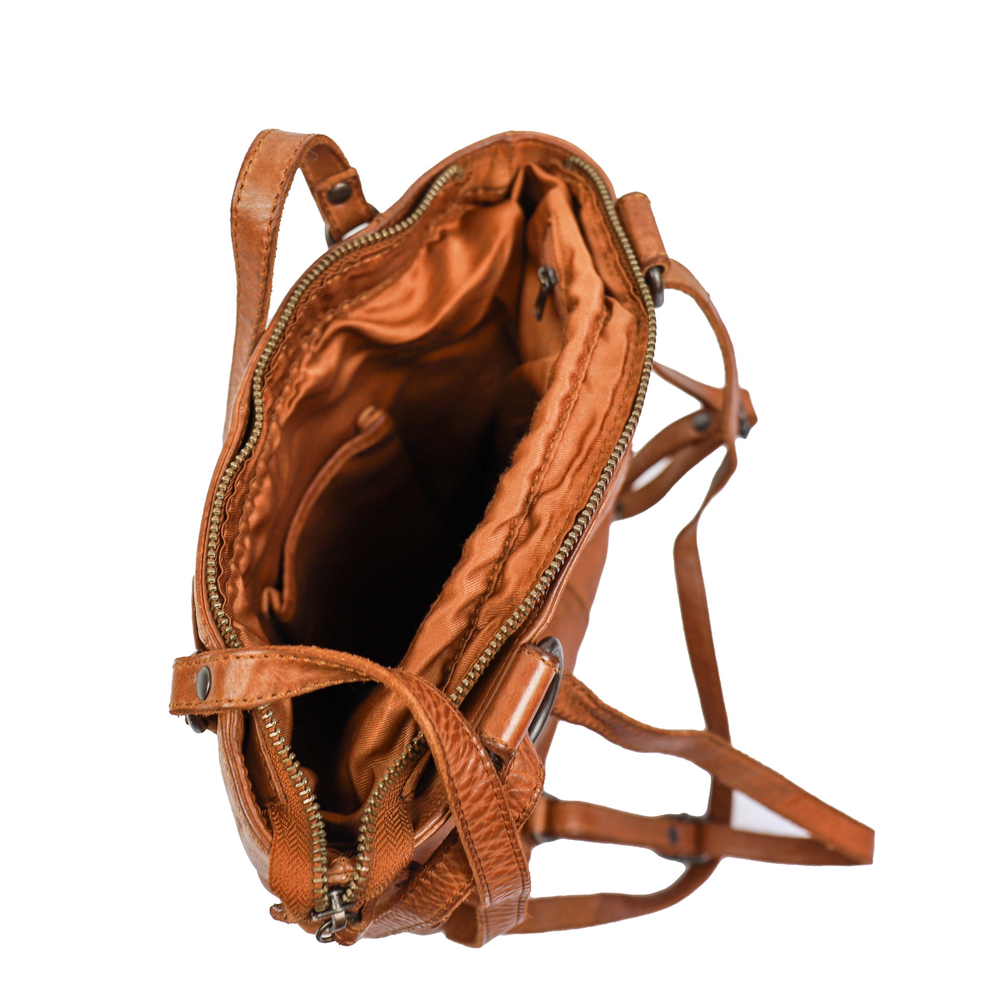 Backpack/shoulder bag 'Sandy' cognac - CL 40273