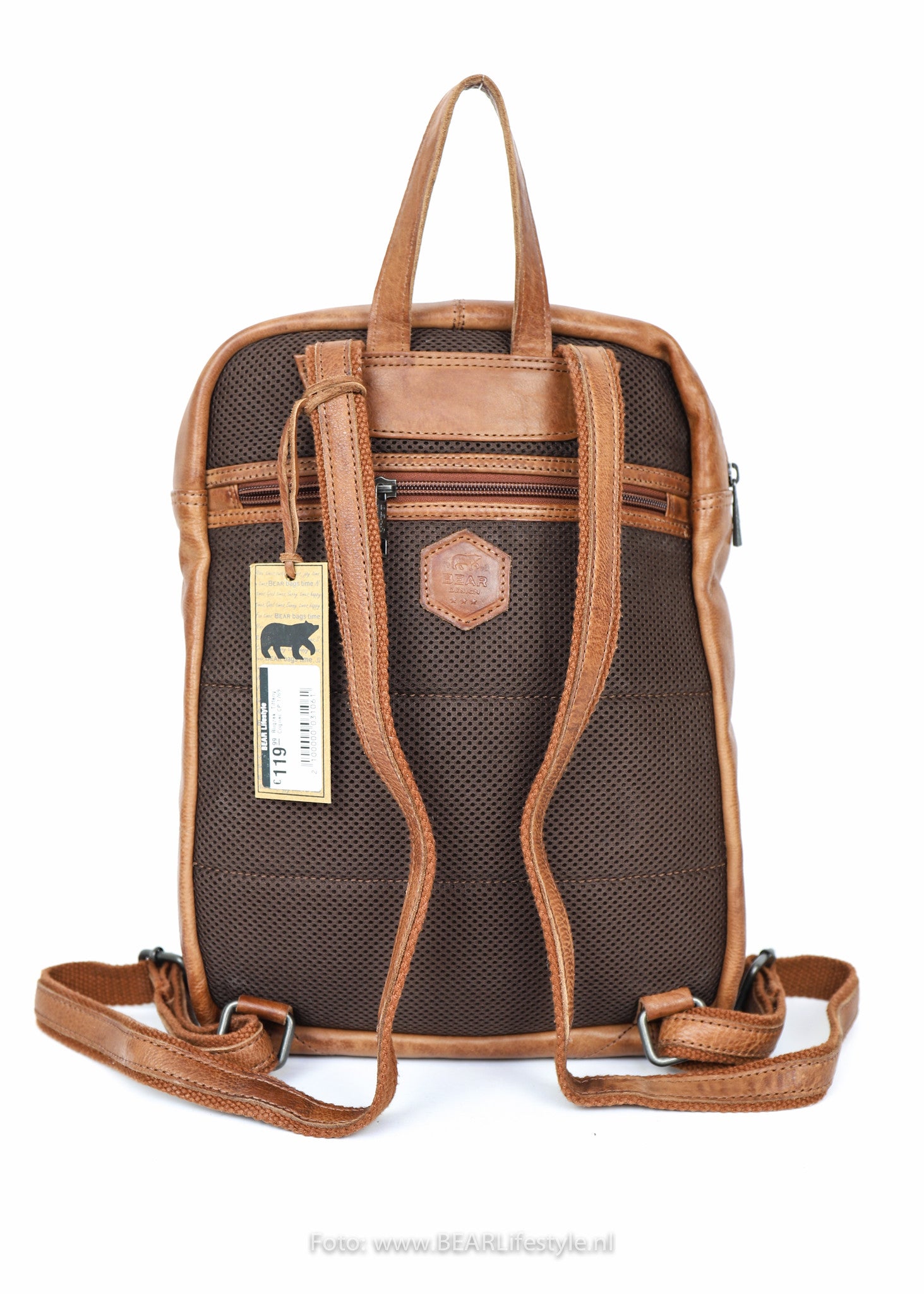 Backpack 'Tiffany' cognac - CP 1769