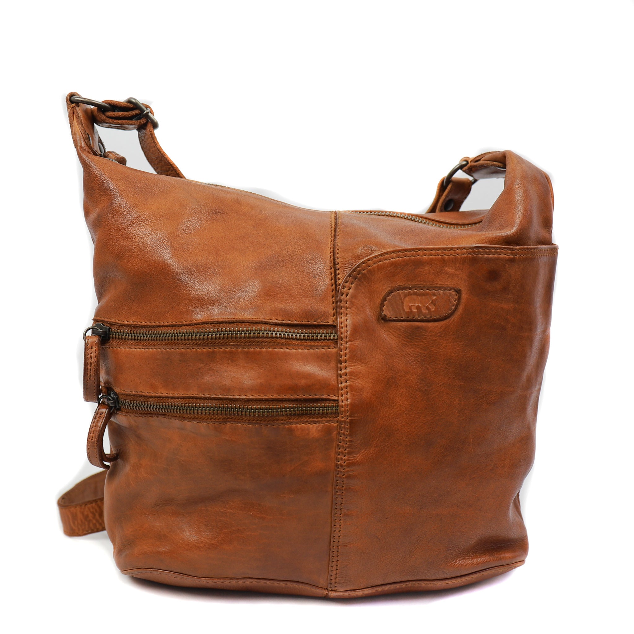 Shoulder bag 'Frieda' cognac - CL 40498