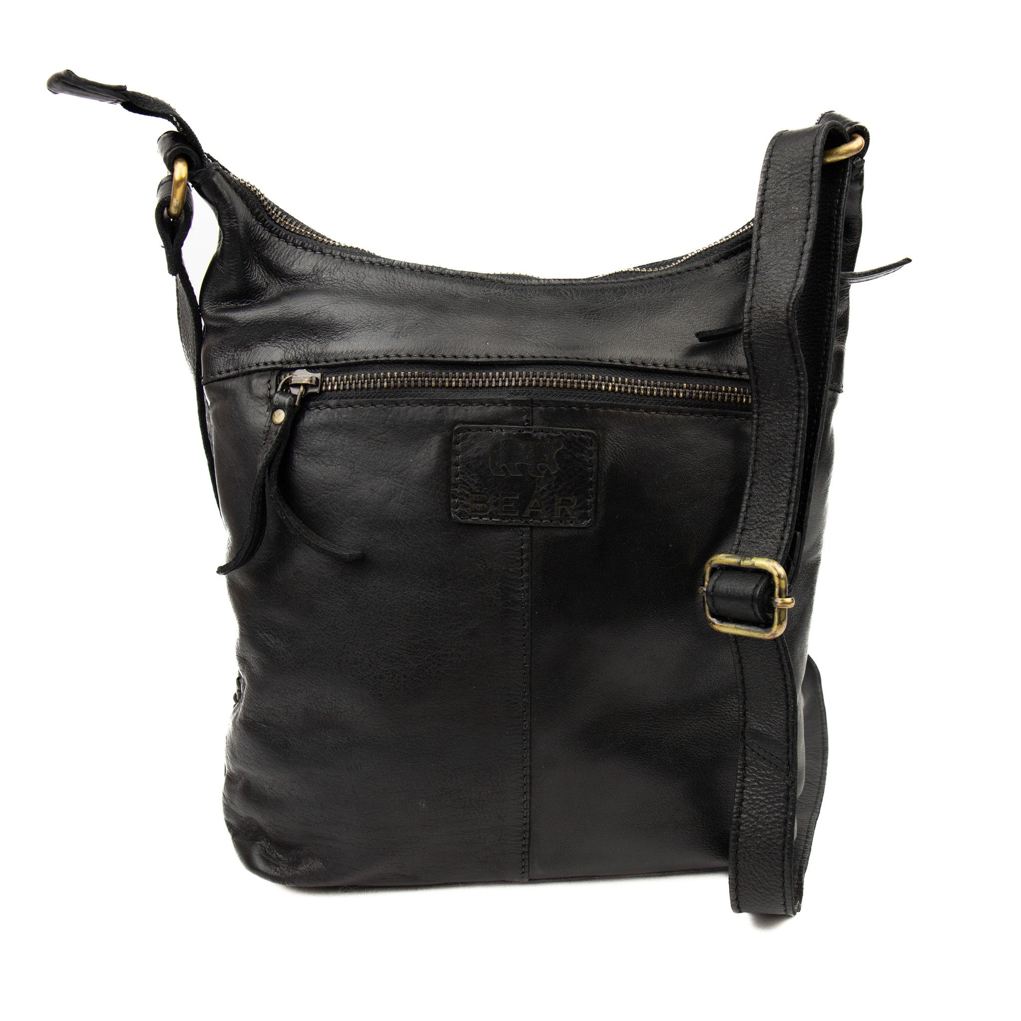 Shoulder bag 'Liane' black braided - MJ 1531