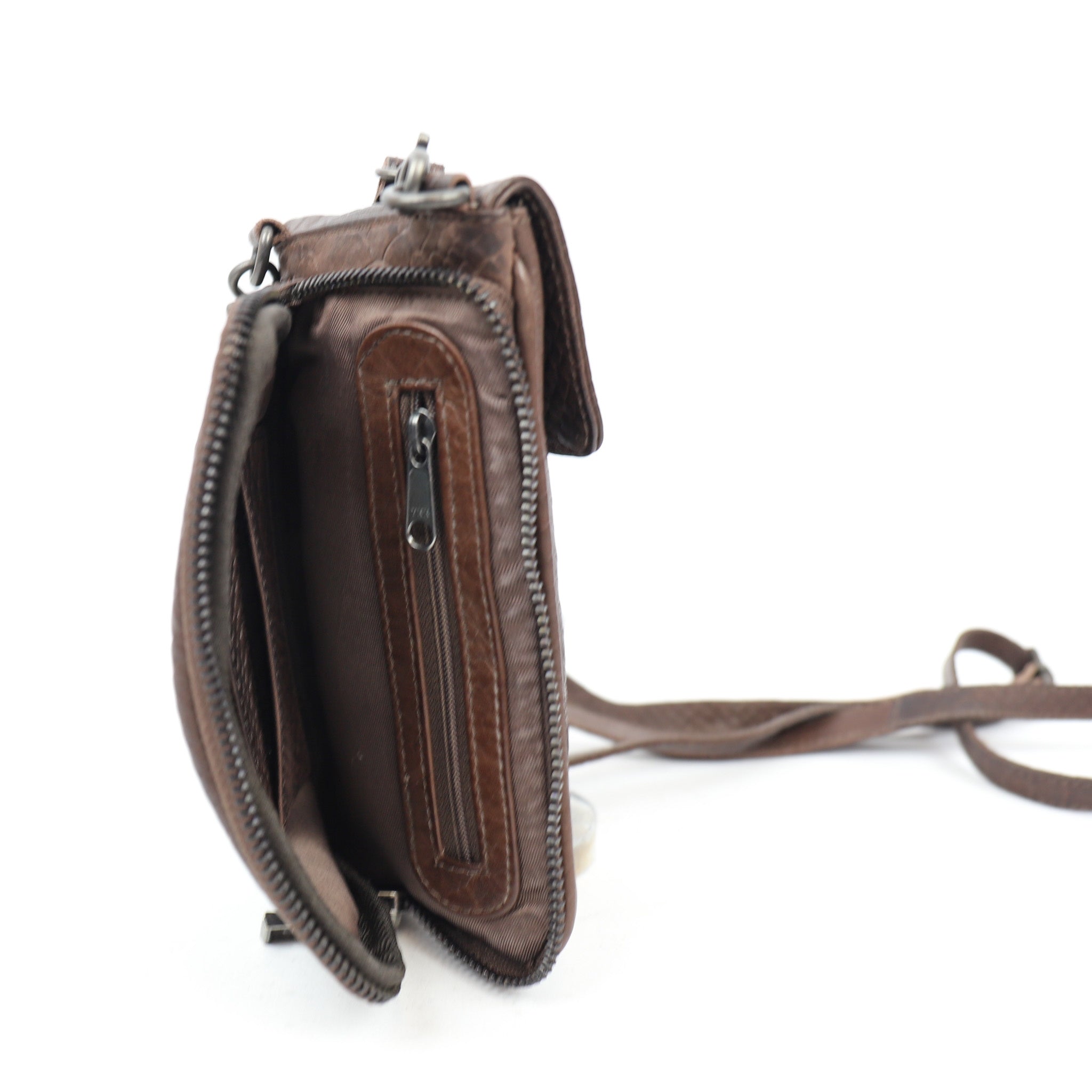 Phone bag 'Elske' dark brown python - PH 2106