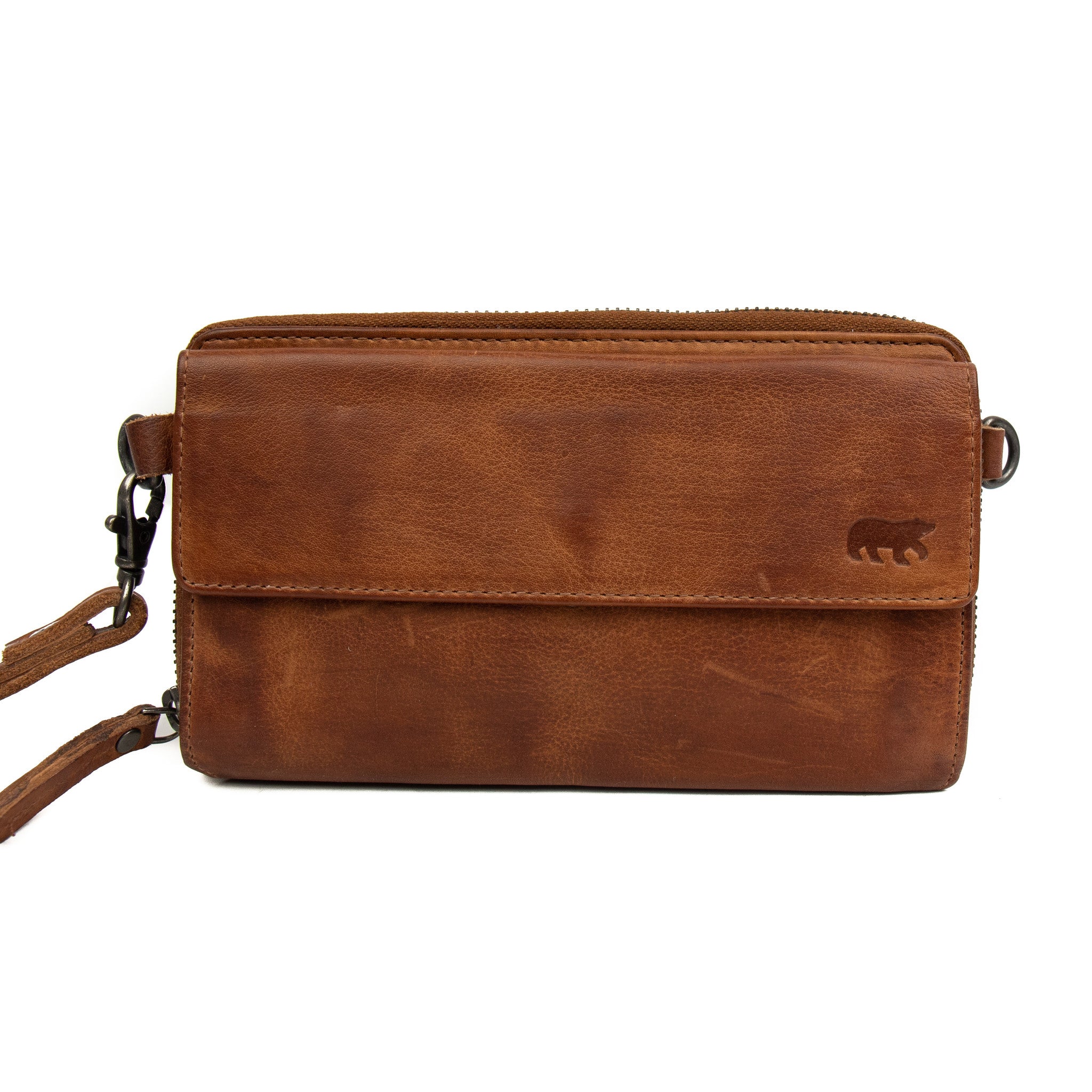 Phone bag 'Lilian' cognac - CP 6038