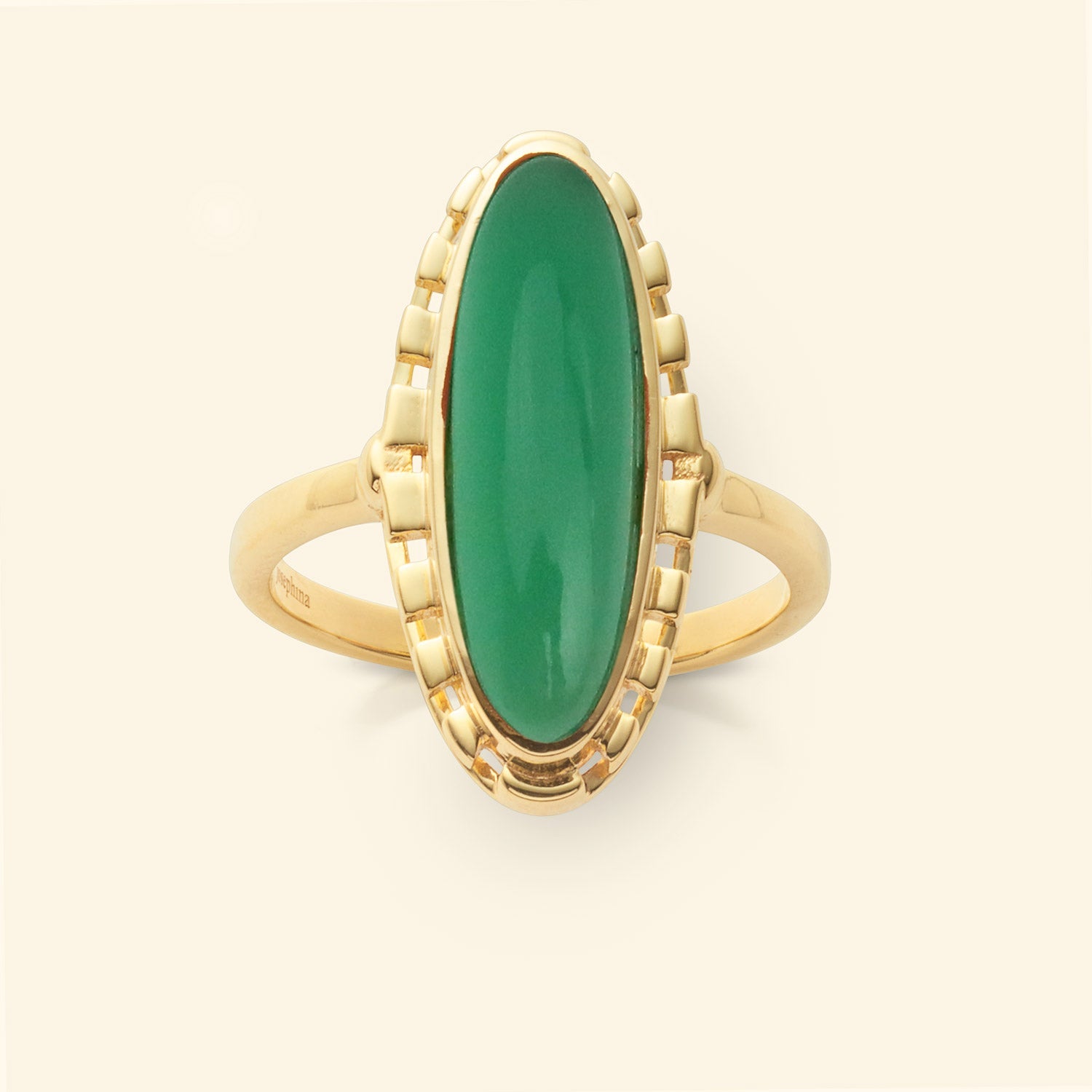 Vic Green Agate Ring