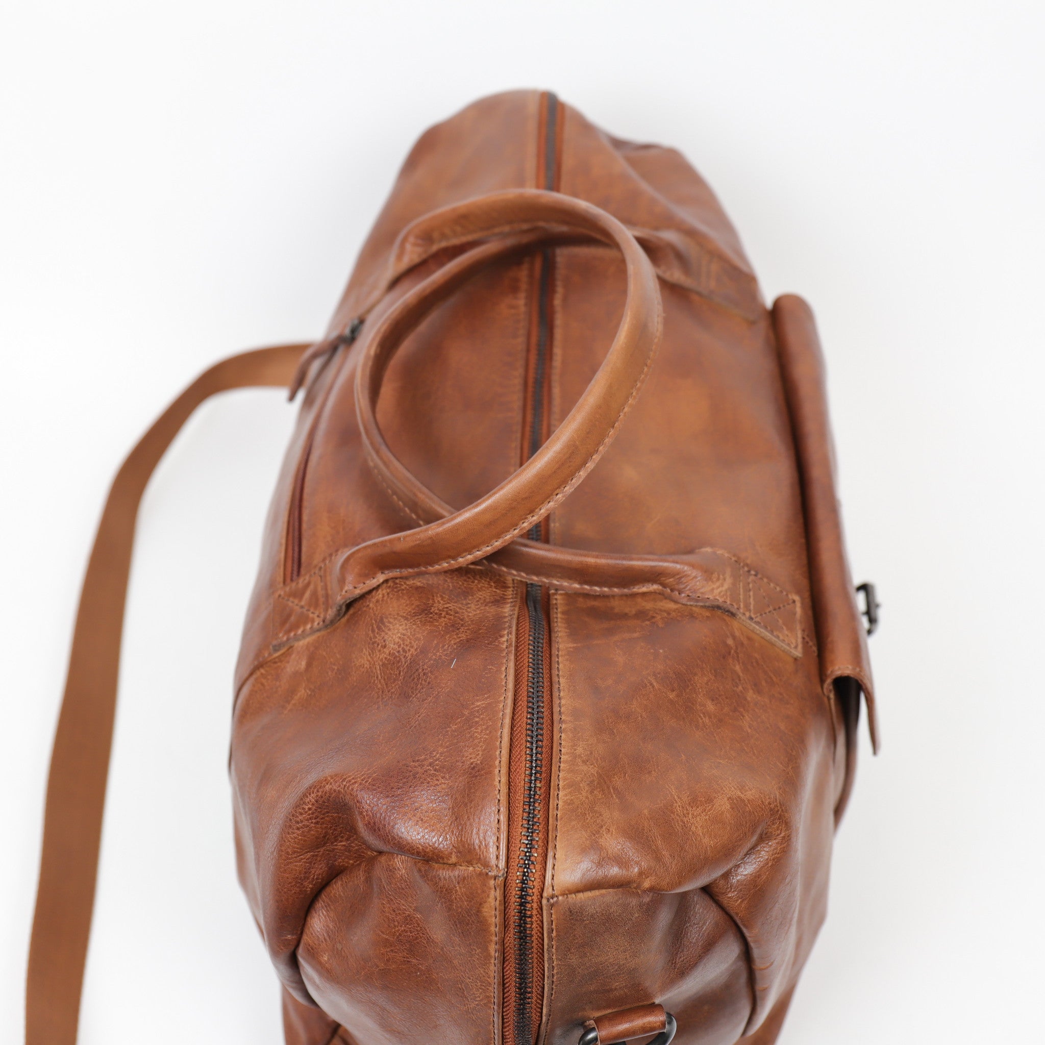 Weekend bag 'Defender' cognac - CP 1701